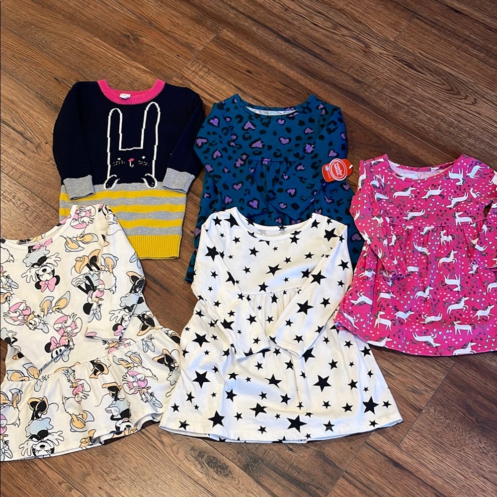 2T/24 month long sleeve dress lot